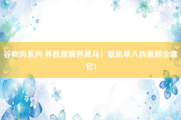 谷物肉系列 养肤蹂躏界黑马!敏肌早八伪素颜全靠它!