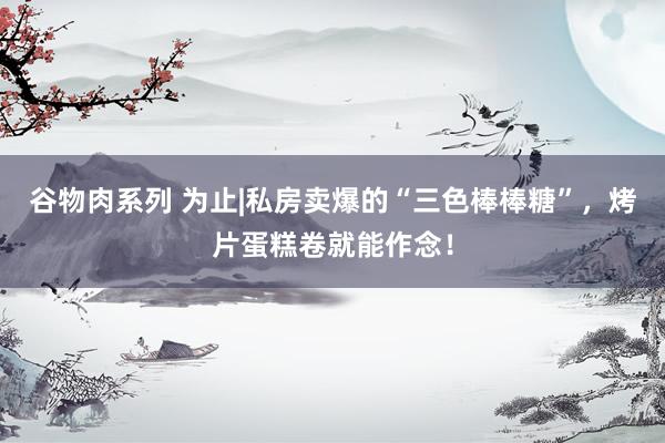 谷物肉系列 为止|私房卖爆的“三色棒棒糖”，烤片蛋糕卷就能作念！