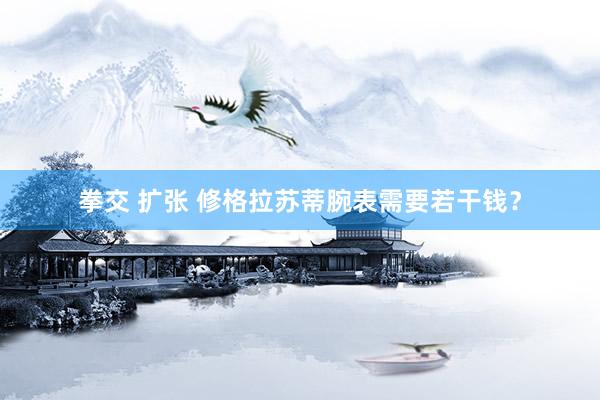 拳交 扩张 修格拉苏蒂腕表需要若干钱？
