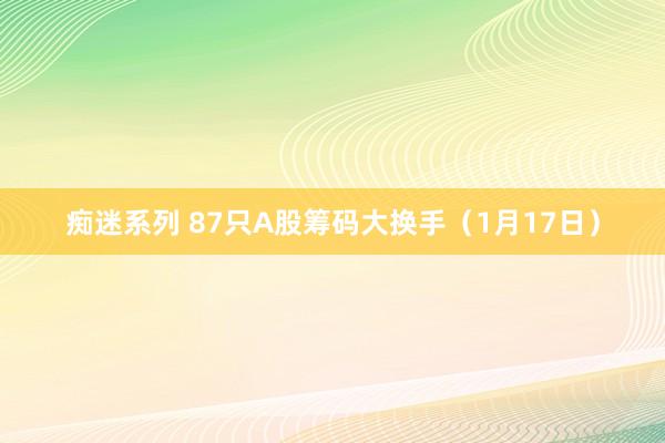 痴迷系列 87只A股筹码大换手（1月17日）