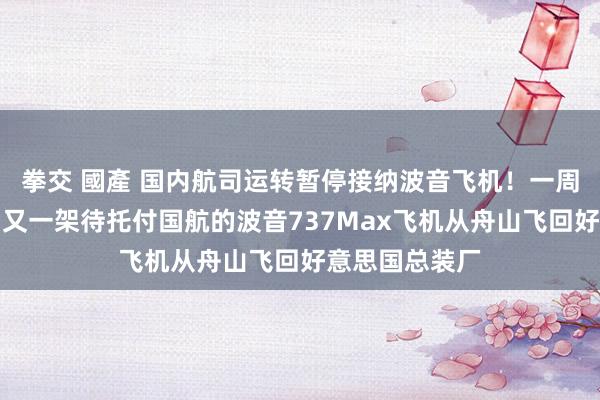 拳交 國產 国内航司运转暂停接纳波音飞机！一周内三架退货，又一架待托付国航的波音737Max飞机从舟山飞回好意思国总装厂
