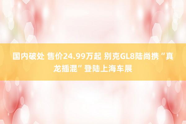 国内破处 售价24.99万起 别克GL8陆尚携“真龙插混”登陆上海车展